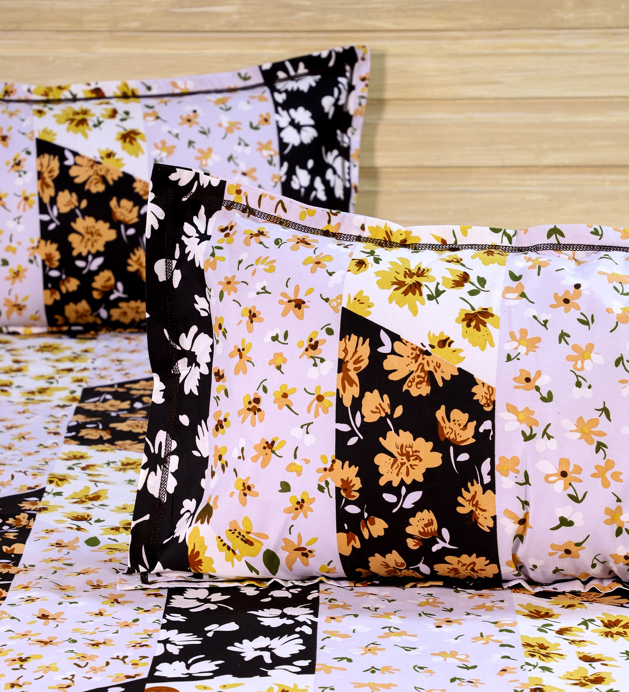 Premium Cotton Mix Floral Double Bedsheet