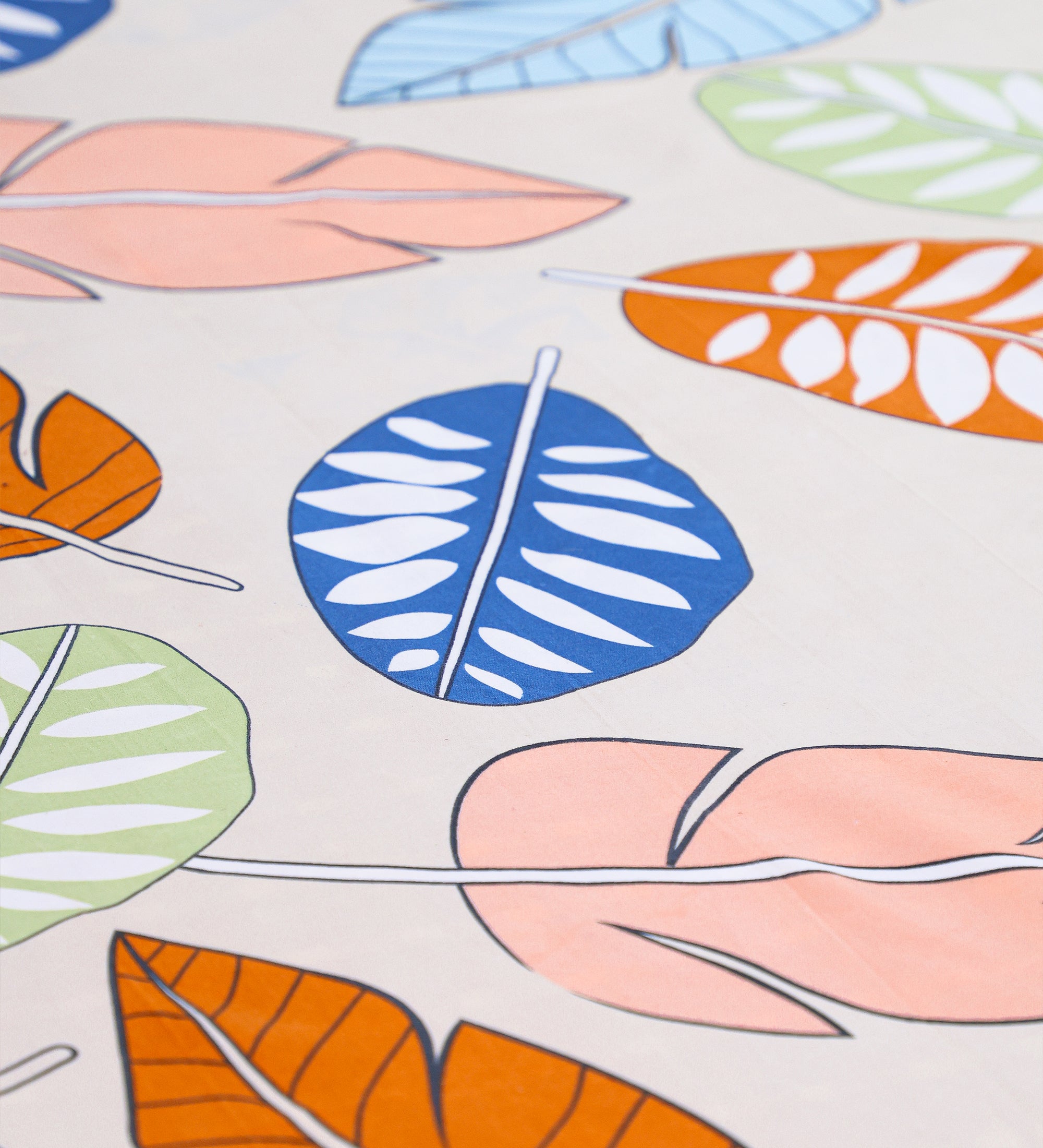 Aesthetic Cotton Leaf Double Bedsheet