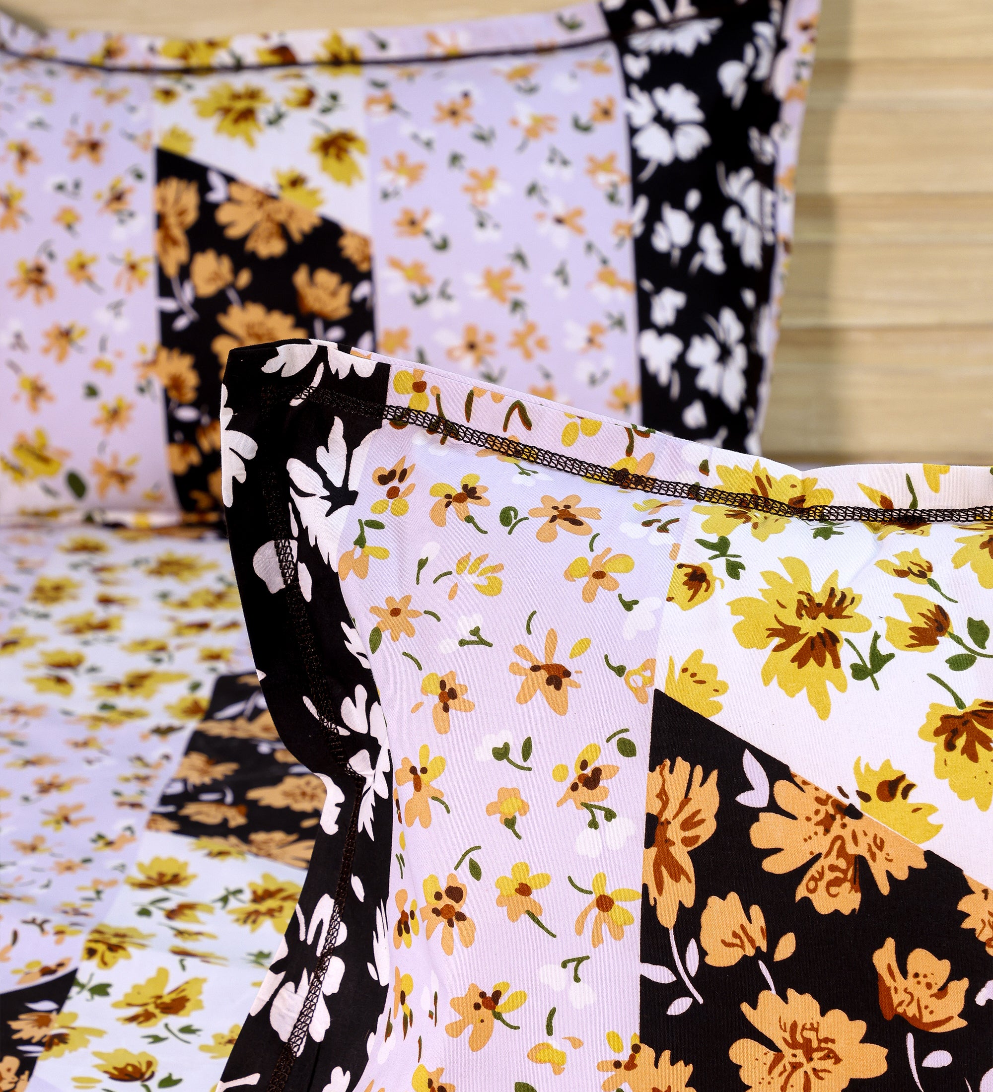 Premium Cotton Mix Floral Double Bedsheet