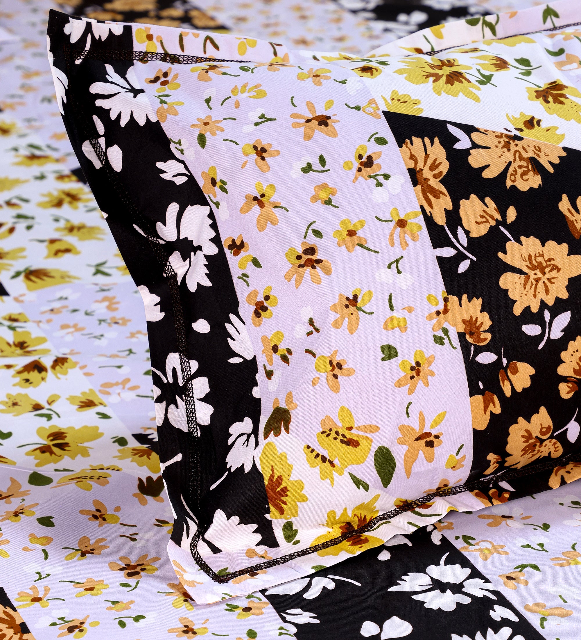 Premium Cotton Mix Floral Double Bedsheet