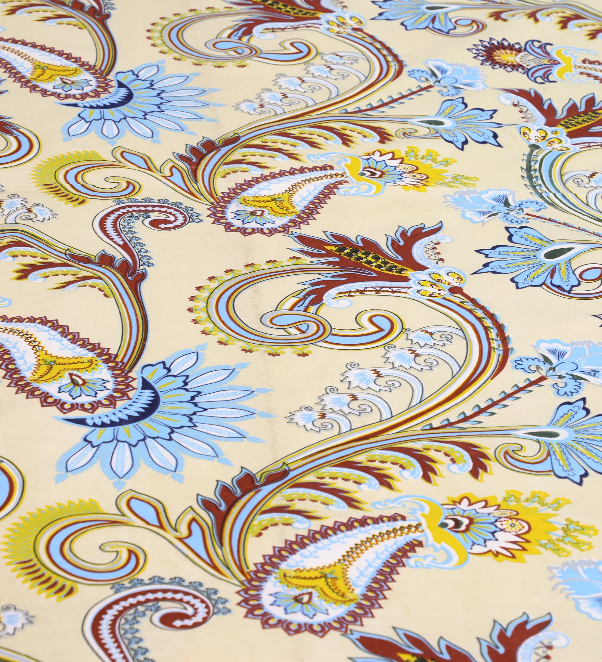 Aesthetic Cotton Beige Double Bedsheet