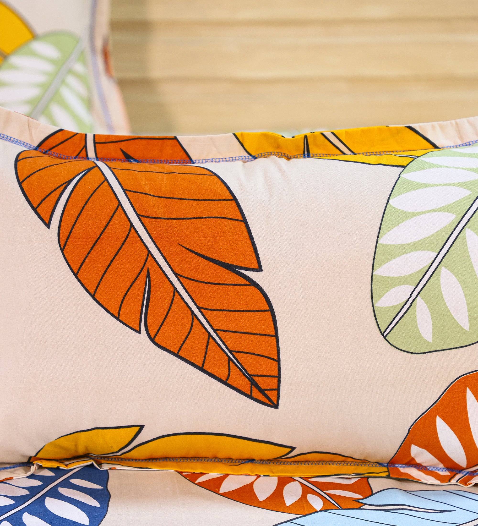 Aesthetic Cotton Leaf Double Bedsheet