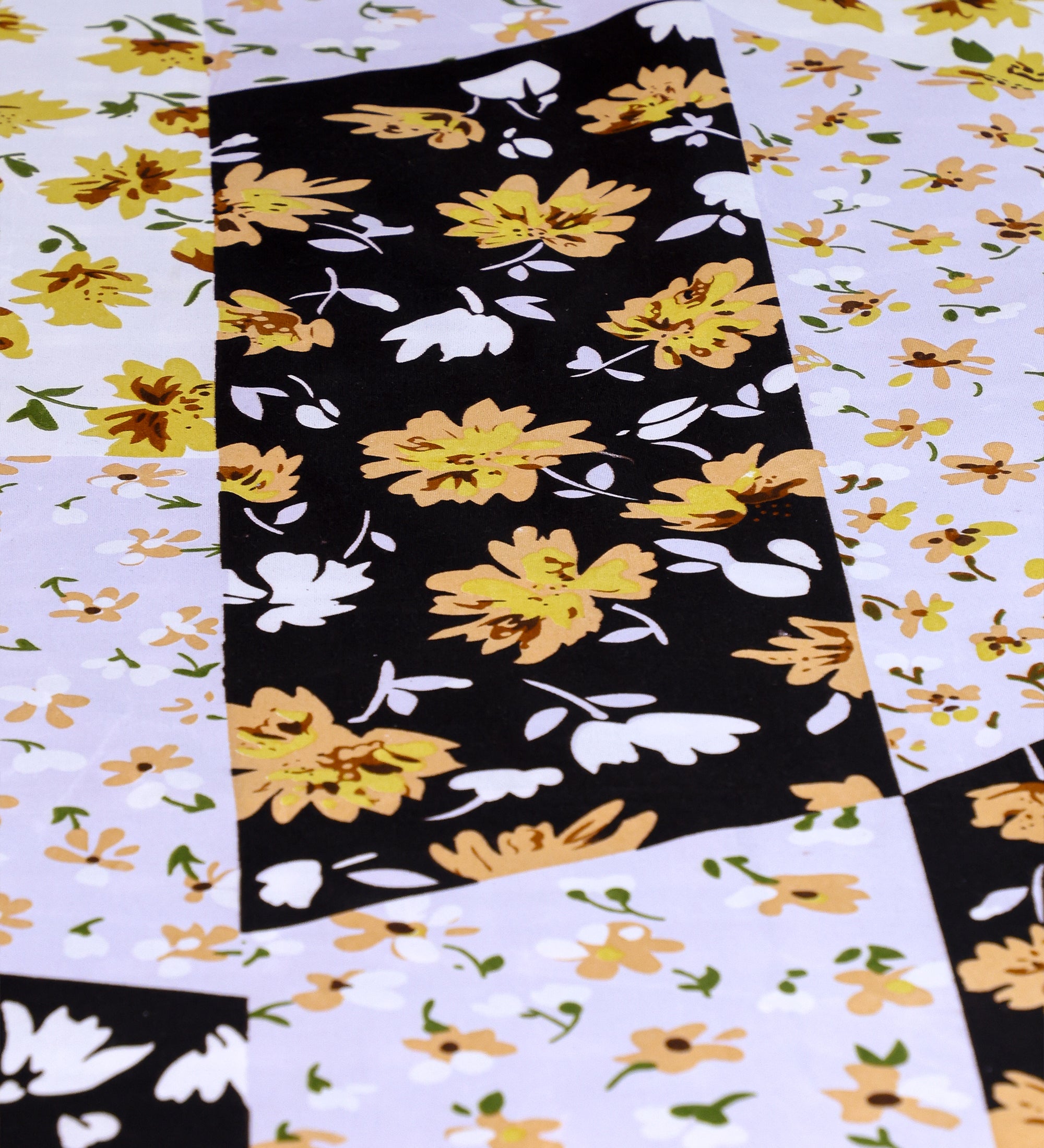 Premium Cotton Mix Floral Double Bedsheet