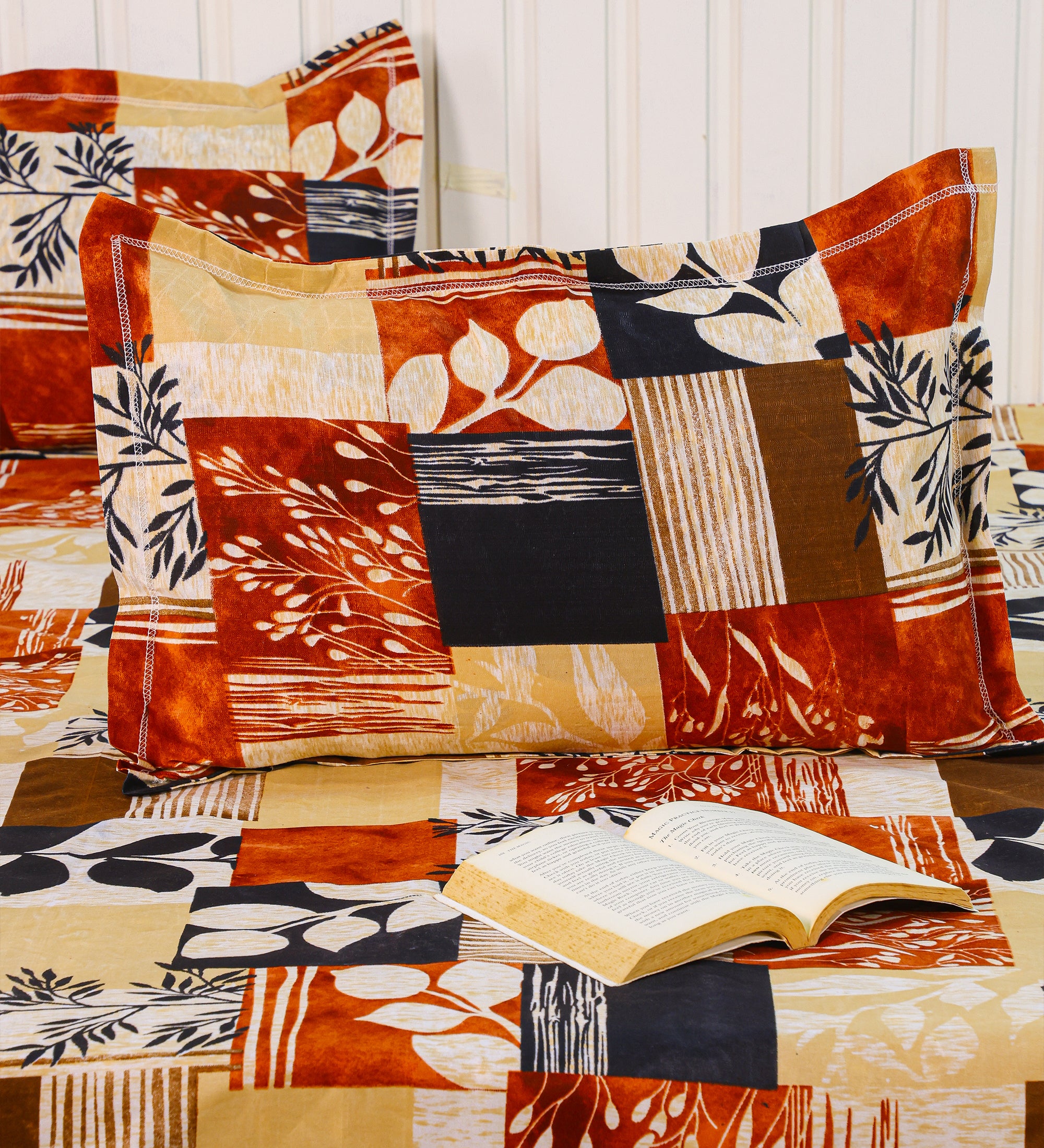 Geometric Multicolor Cotton Double Bedsheet